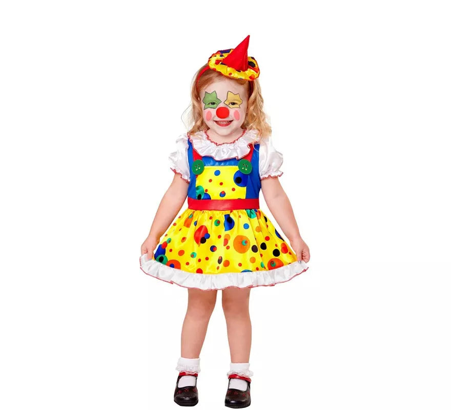 Translation missing: pt-PT.Disfraz de Payaso Topitos para niña