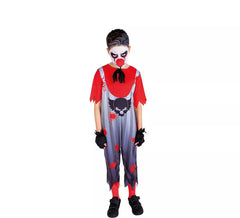 Traje de palhaço vilão com som para crianças