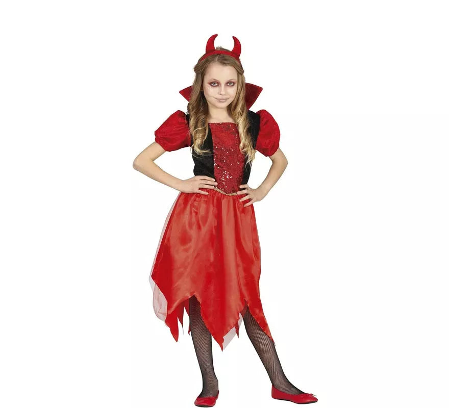 Disfraz de Pequeña Diablilla con vestido para niña