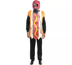Fato de cachorro-quente zumbi para homem