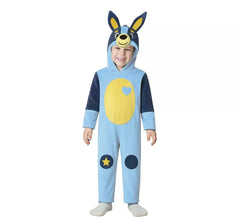 Fato de cachorro azul para crianças