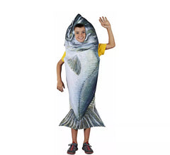 Roupa de peixe pescada para crianças
