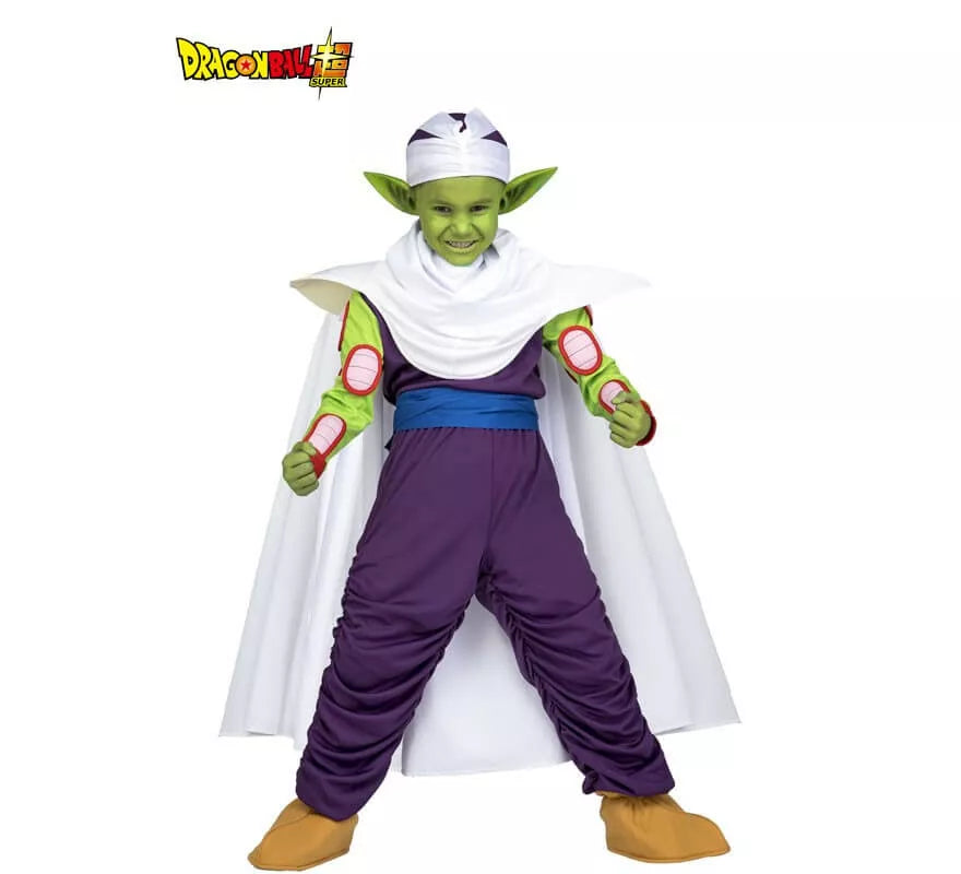Translation missing: pt-PT.Disfraz de Piccolo de Dragon Ball con orejas y maquillaje para niño