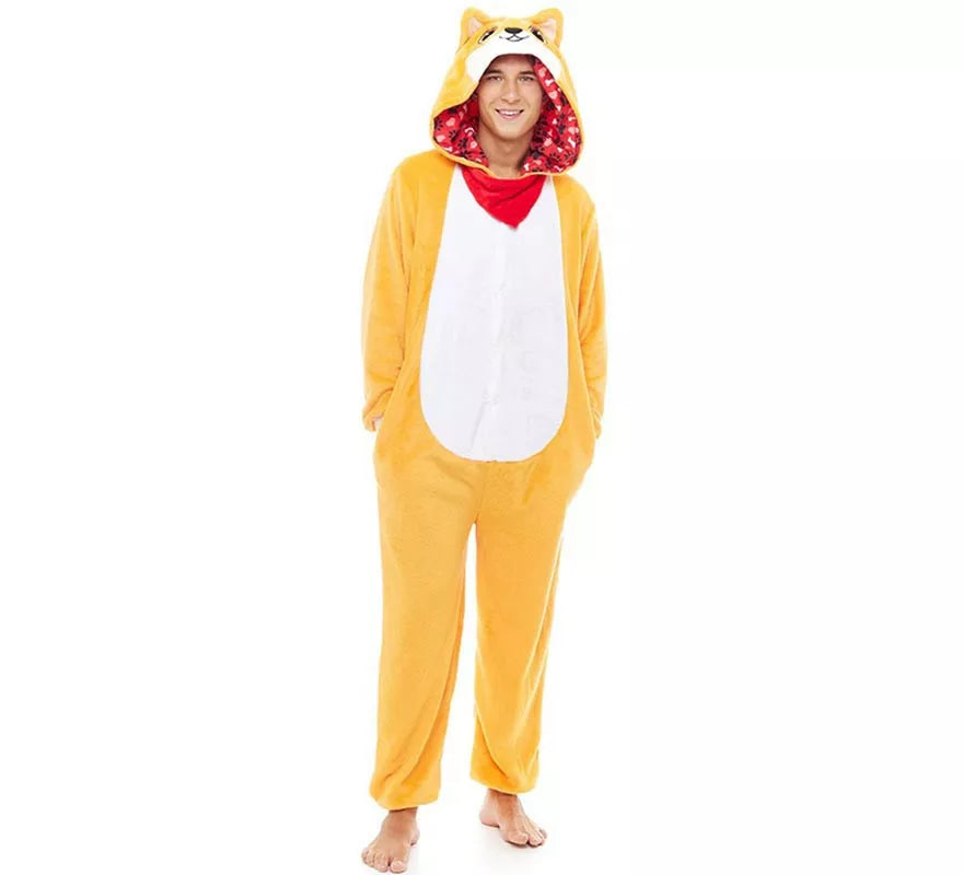 Translation missing: pt-PT.Disfraz de Pijama Aitor Akita naranja para adultos