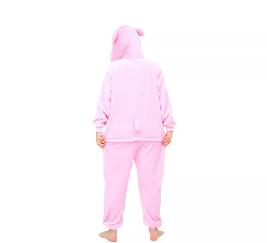 Translation missing: pt-PT.Disfraz de Pijama Cerdo rosa con capucha para niña