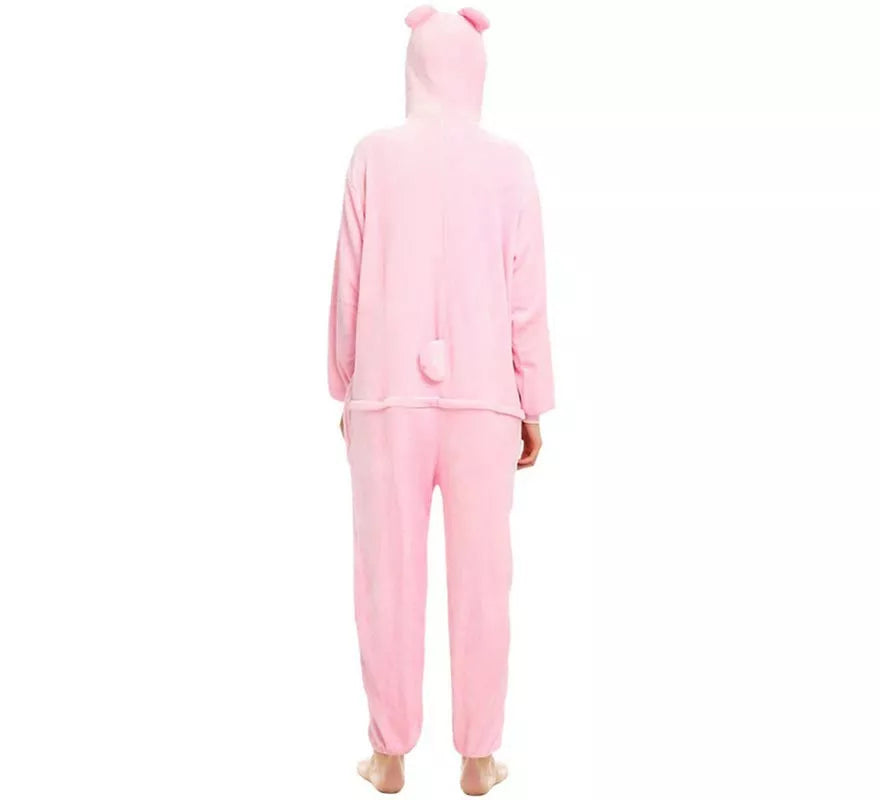 Translation missing: pt-PT.Disfraz de Pijama Cerdo rosa suave para adultos