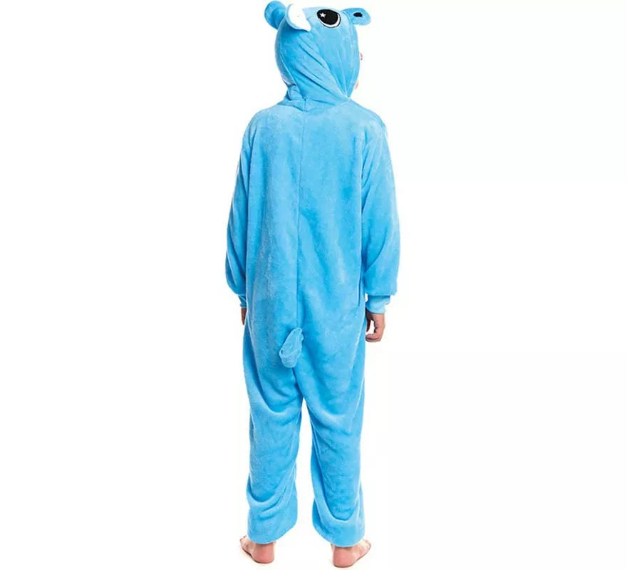 Translation missing: pt-PT.Disfraz de Pijama Hipopótamo azul para adultos