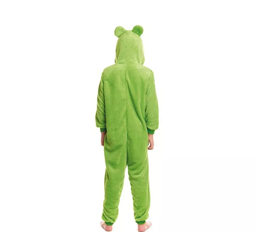 Translation missing: pt-PT.Disfraz de Pijama Rana verde con capucha para niño