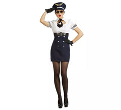 Fato de piloto de aviação para mulher