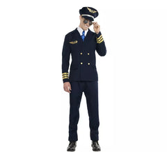 Fato de piloto de avião para homem