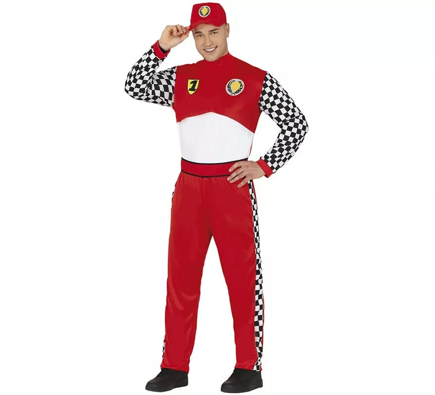 Translation missing: pt-PT.Disfraz de Piloto de Fórmula 1 rojo para hombre
