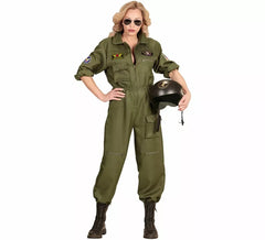 Fato de piloto de caça feminino