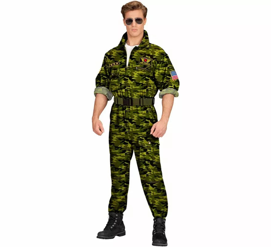 Translation missing: pt-PT.Disfraz de Piloto Militar Camuflaje para hombre