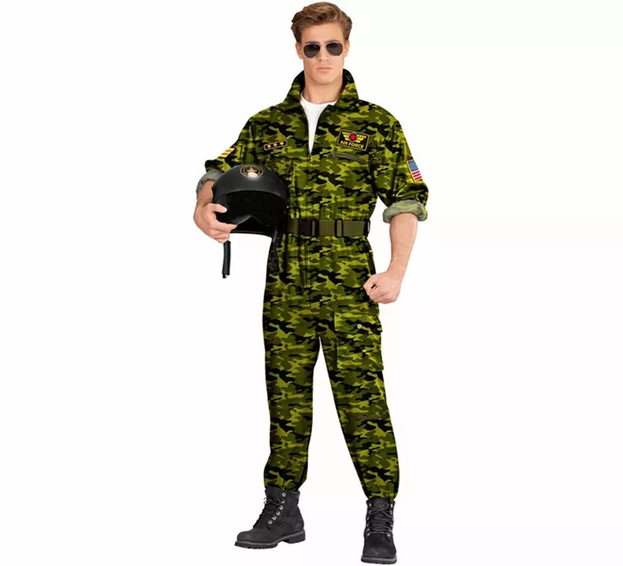 Translation missing: pt-PT.Disfraz de Piloto Militar Camuflaje para hombre