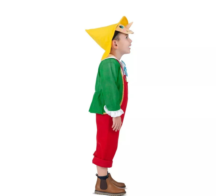 Disfraz de Pinocho con gorro y careta para niño