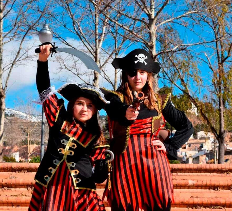 Translation missing: pt-PT.Disfraz de Pirata a rayas para mujer