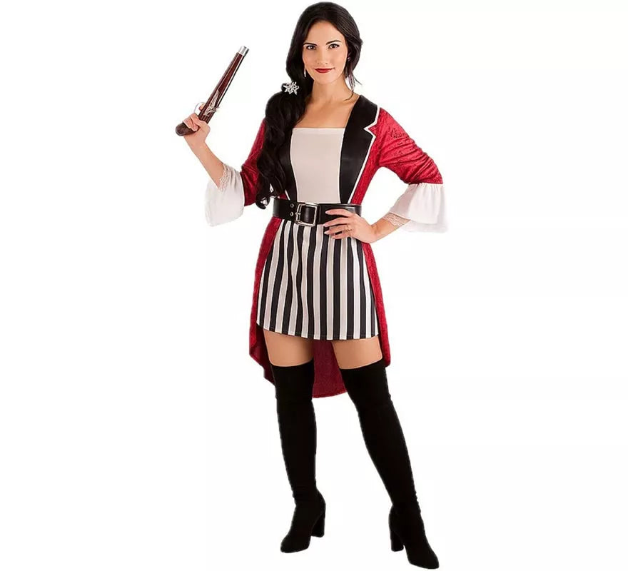 Translation missing: pt-PT.Disfraz de Pirata a Rayas para mujer