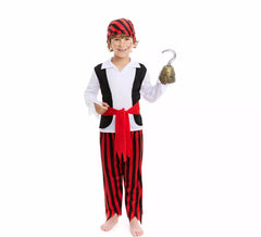 Fato de pirata às riscas para menino