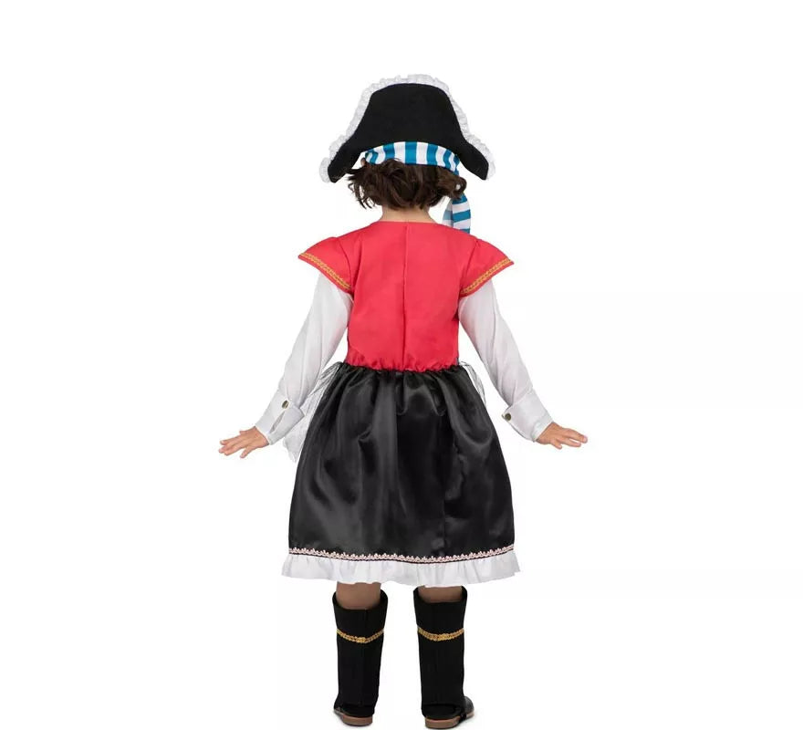 Translation missing: pt-PT.Disfraz de Pirata Calavera con gorro para niña