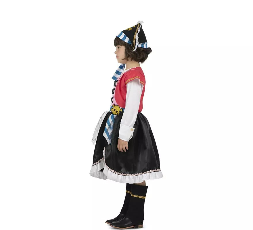 Translation missing: pt-PT.Disfraz de Pirata Calavera con gorro para niña