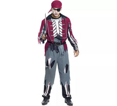 Fato de caveira pirata para homem