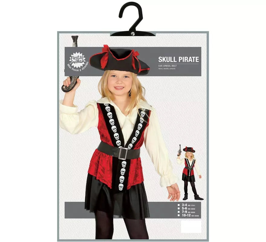 Disfraz de Pirata Calavera para niña