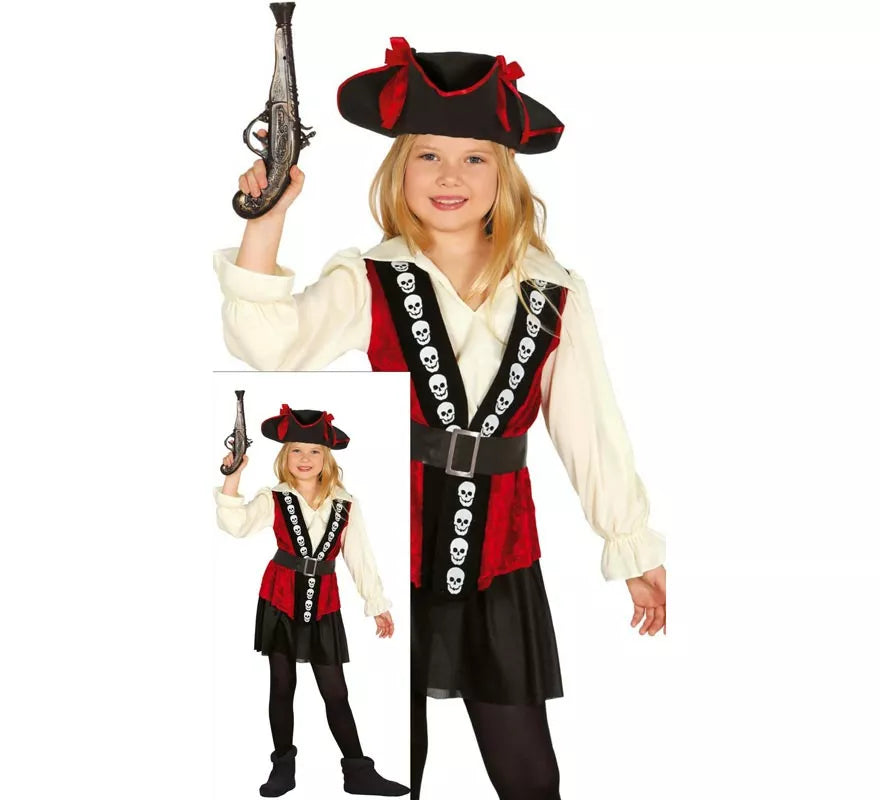 Translation missing: pt-PT.Disfraz de Pirata Calavera para niña