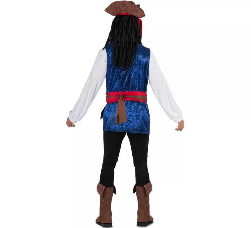 Translation missing: pt-PT.Disfraz de Pirata Caribeño con sombrero para hombre