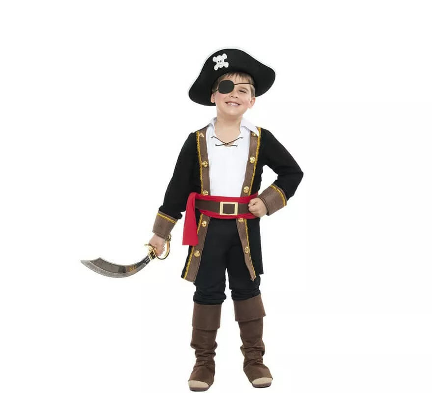 Translation missing: pt-PT.Disfraz de Pirata Casaca Negra para niño