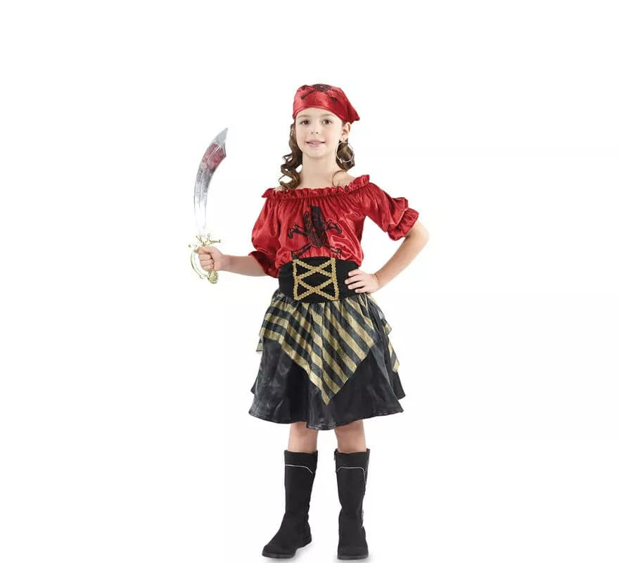 Translation missing: pt-PT.Disfraz de Pirata con Calavera para niña