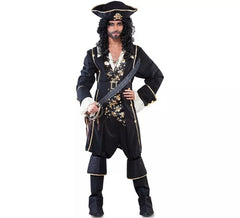 Fato de pirata com caveiras para homem