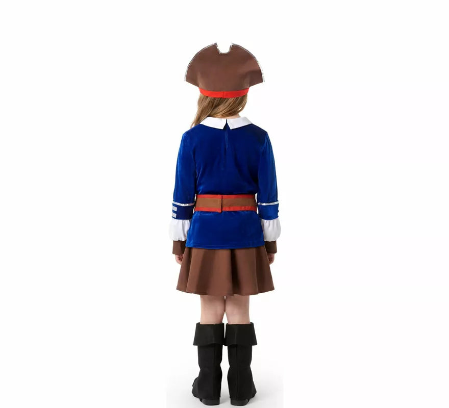 Translation missing: pt-PT.Disfraz de Pirata con Chaqueta azul para niña