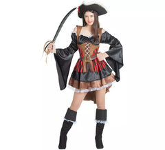 Fato de pirata com folhos para mulher