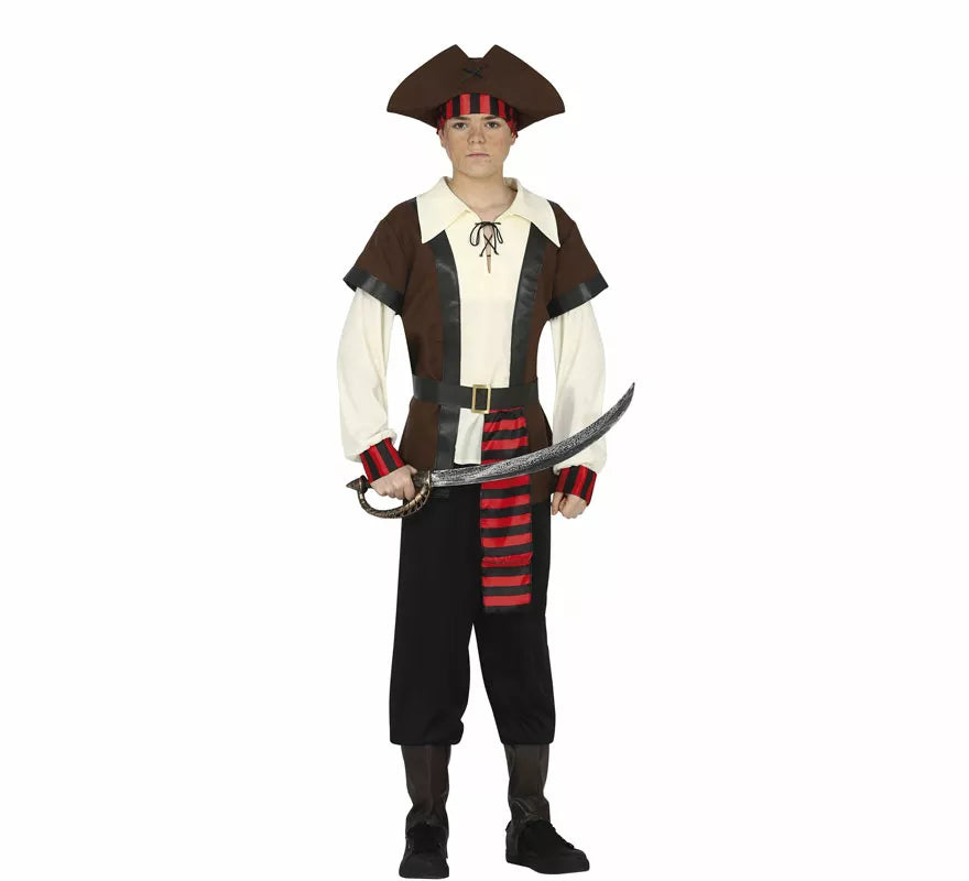 Translation missing: pt-PT.Disfraz de Pirata Corsario Siete Mares para adolescente