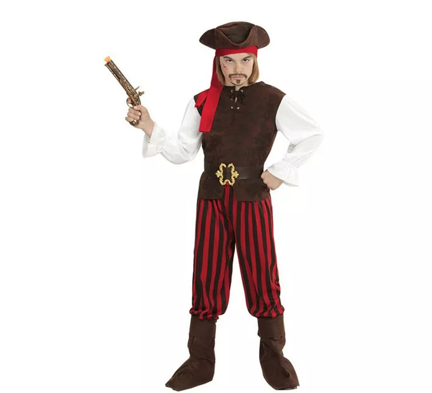 Translation missing: pt-PT.Disfraz de Pirata del Caribe a rayas para niño