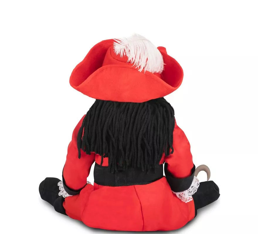 Disfraz de Pirata Garfio rojo con sombrero y peluca para bebé y niña