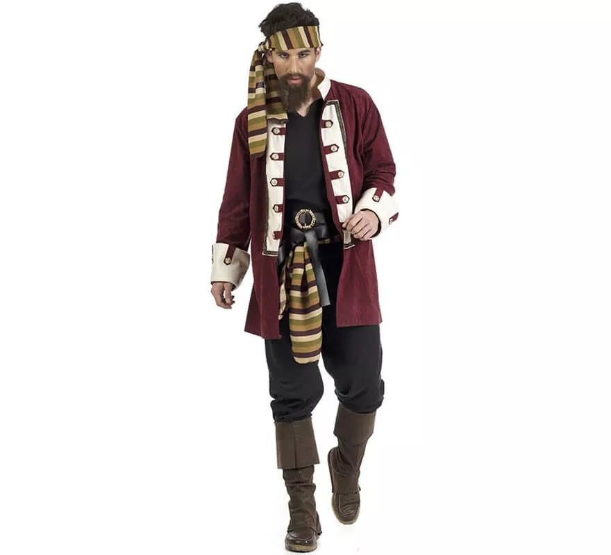 Translation missing: pt-PT.Disfraz de Pirata Granate para hombre