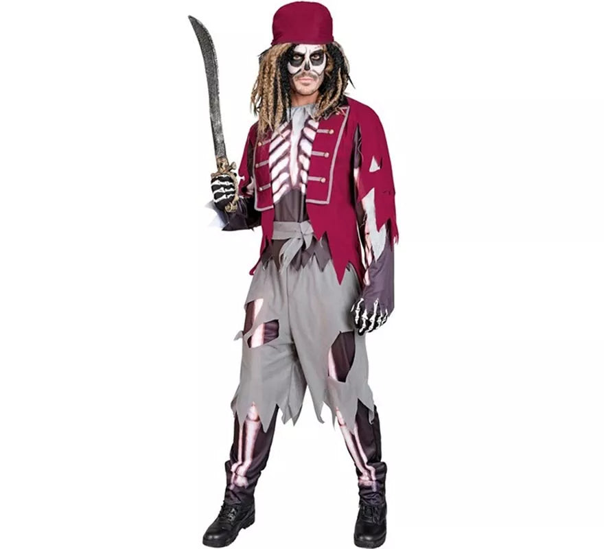 Translation missing: pt-PT.Disfraz de Pirata Grumete Esqueleto para hombre