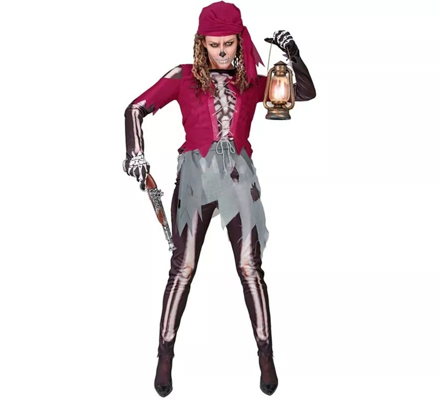 Translation missing: pt-PT.Disfraz de Pirata Grumete Esqueleto para mujer