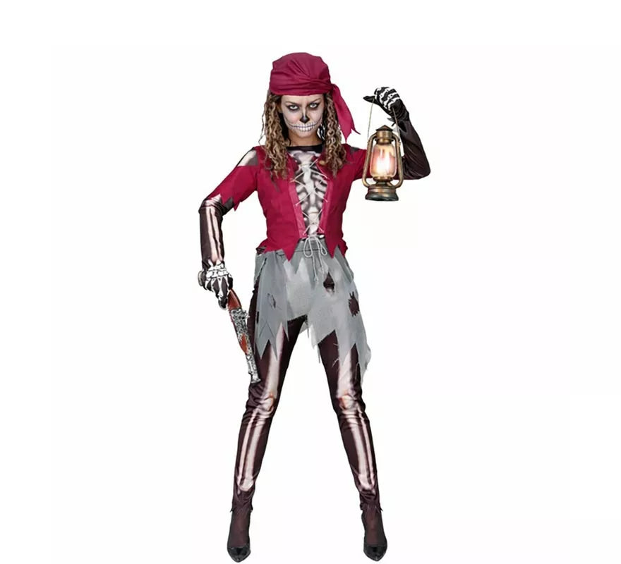 Translation missing: pt-PT.Disfraz de Pirata Grumete Esqueleto para mujer