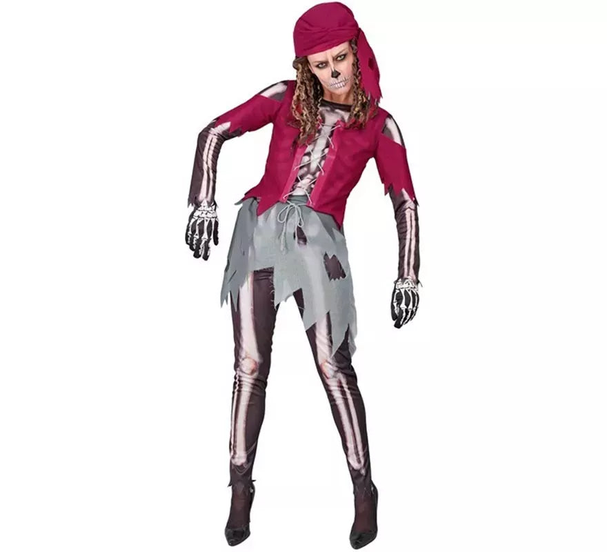 Translation missing: pt-PT.Disfraz de Pirata Grumete Esqueleto para mujer
