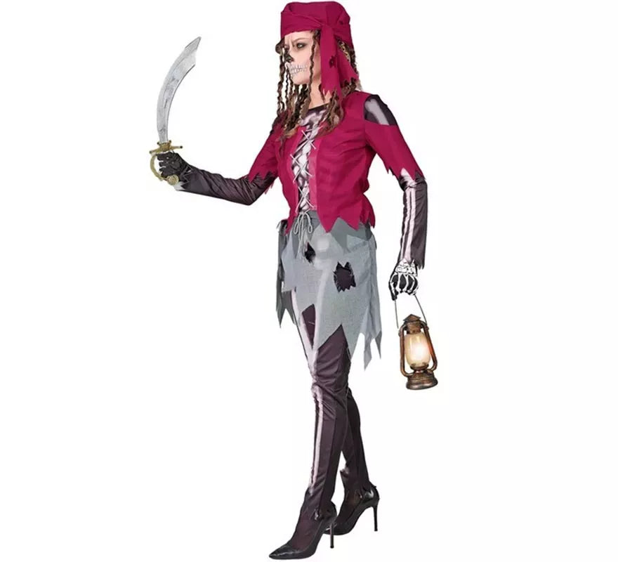 Disfraz de Pirata Grumete Esqueleto para mujer