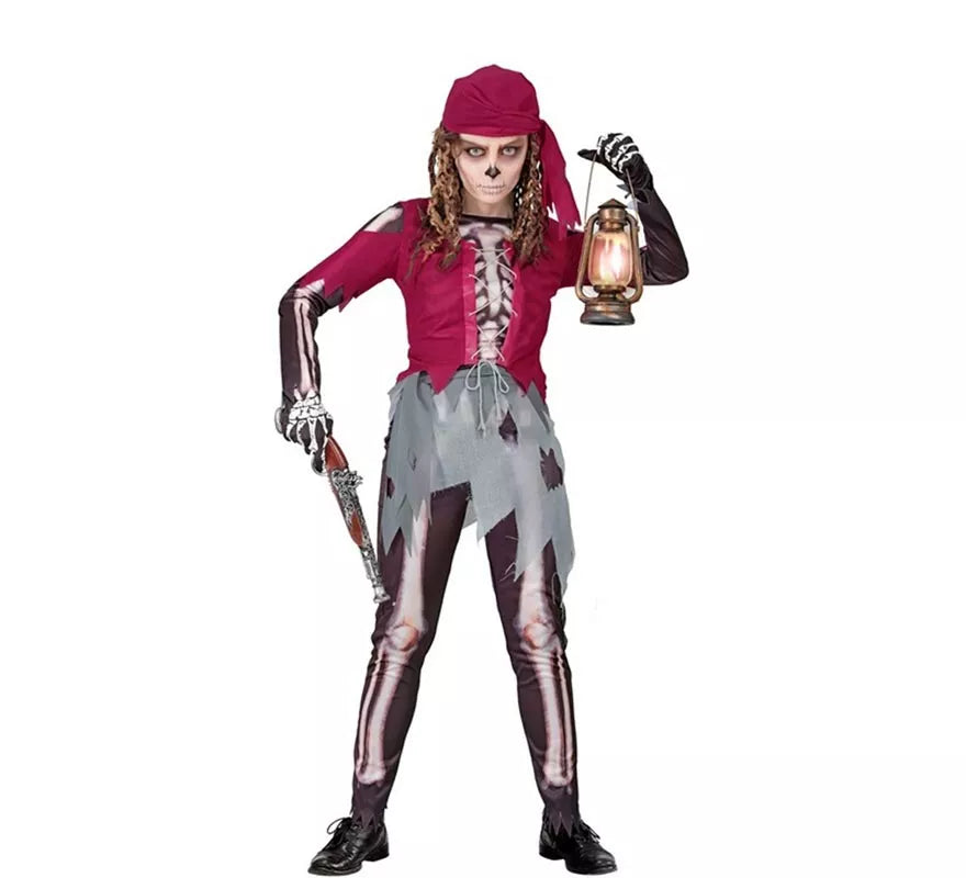 Translation missing: pt-PT.Disfraz de Pirata Grumete Esqueleto para niña