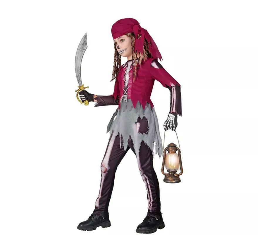 Translation missing: pt-PT.Disfraz de Pirata Grumete Esqueleto para niña