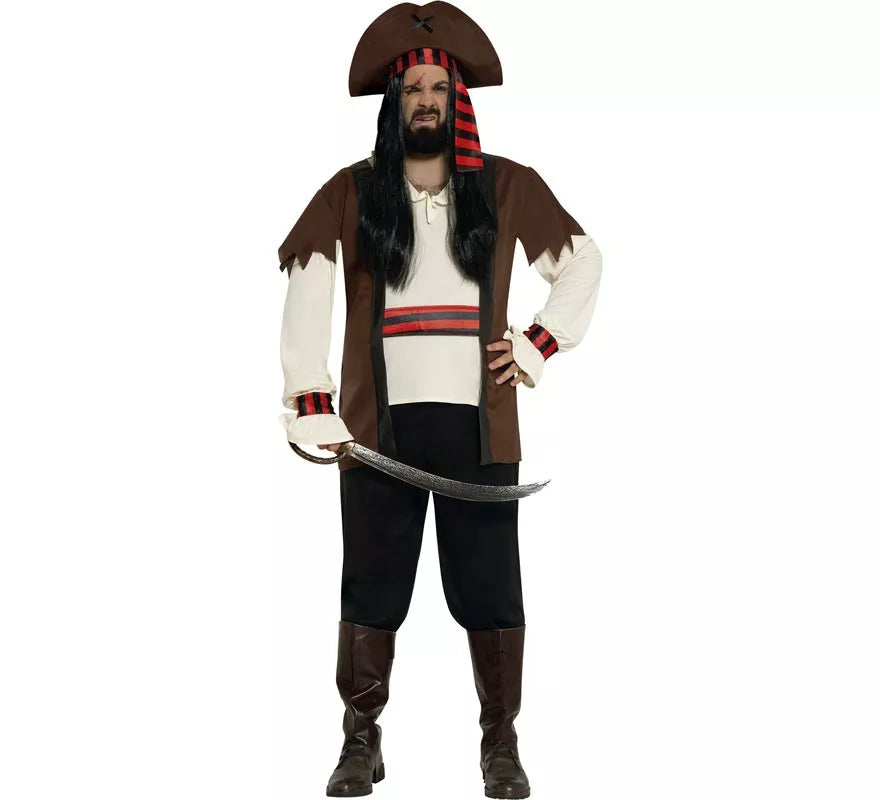 Translation missing: pt-PT.Disfraz de Pirata Guapo Caribe para hombre