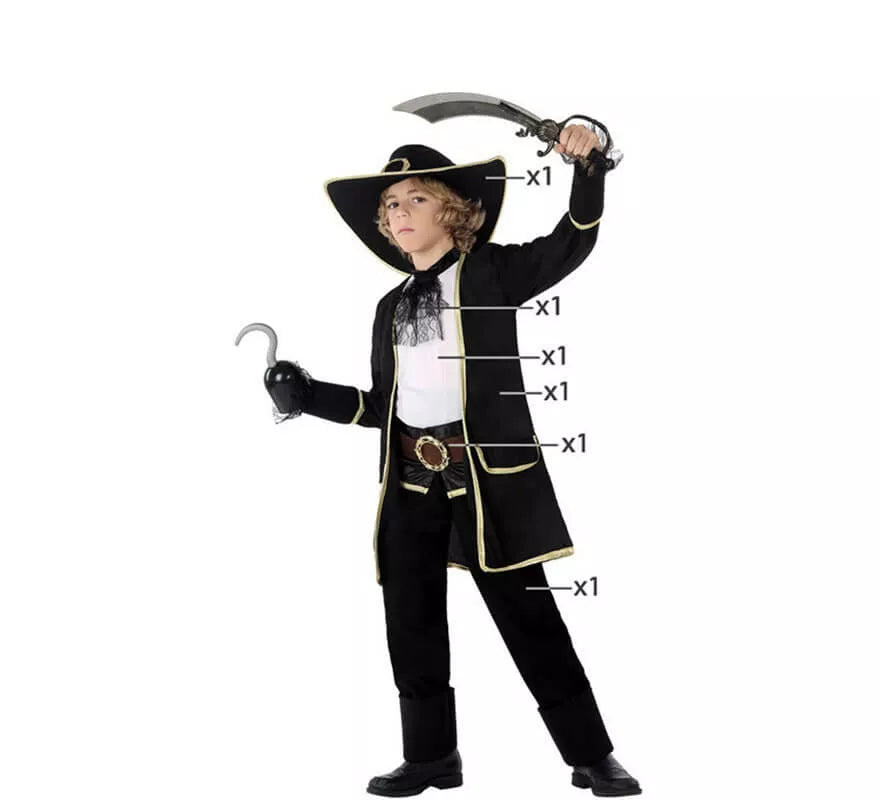 Translation missing: pt-PT.Disfraz de Pirata Oscuro para niño