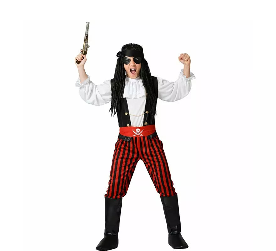 Disfraz de Pirata Rayas para hombre