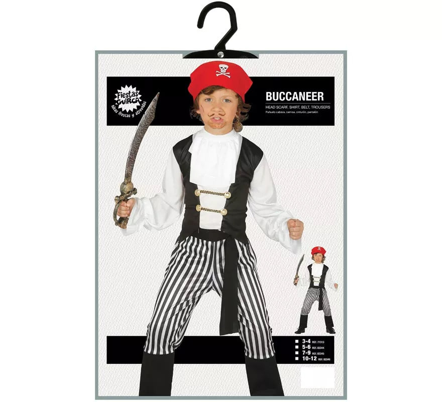 Translation missing: pt-PT.Disfraz de Pirata Rayas para niño