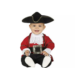 Fato de pirata vermelho para bebês