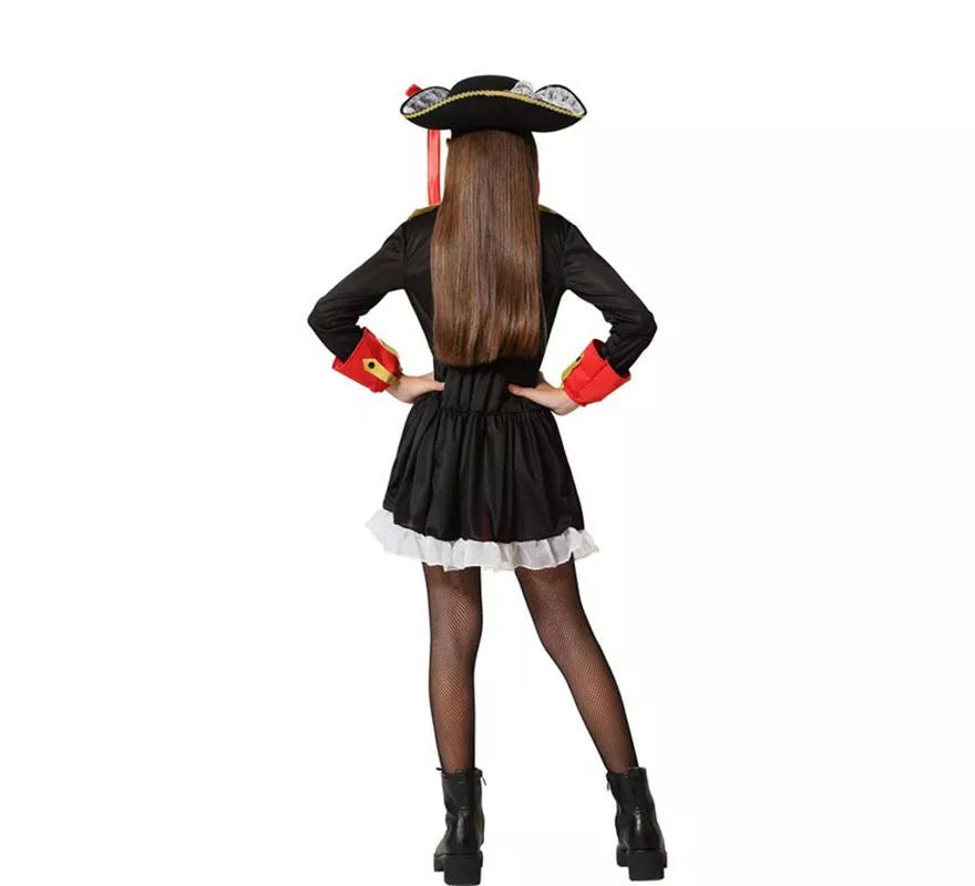 Translation missing: pt-PT.Disfraz de Pirata Rojo y Negro para niña